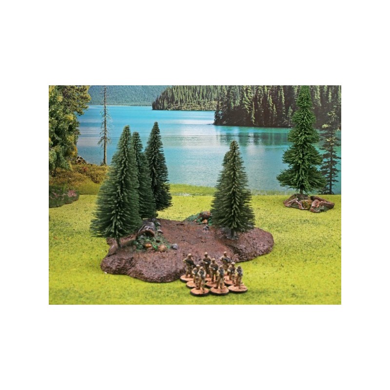 Forest Base with 10 Trees Tabletop Terrain, removable