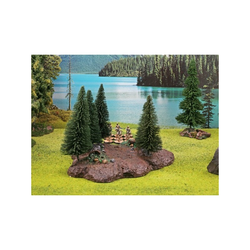 Forest Base with 10 Trees Tabletop Terrain, removable